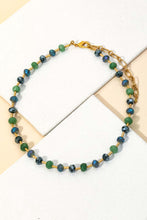 Load image into Gallery viewer, Green Beaded Chain Necklace with Lobster Clasp