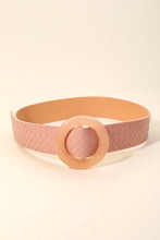 Load image into Gallery viewer, Buckle Me Beautiful Blush Faux Leather Belt